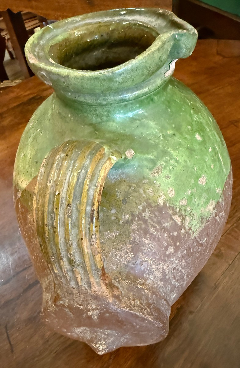 Glazed Terracotta Walnut Oil Barrel, La Chapelle-des-pots, Saintonge, Early 19th Century-photo-5