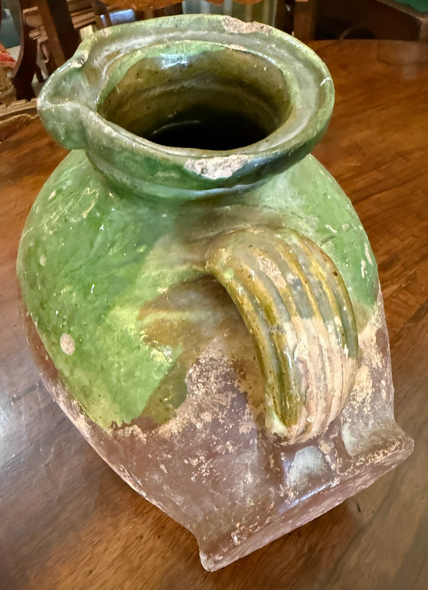 Glazed Terracotta Walnut Oil Barrel, La Chapelle-des-pots, Saintonge, Early 19th Century-photo-6