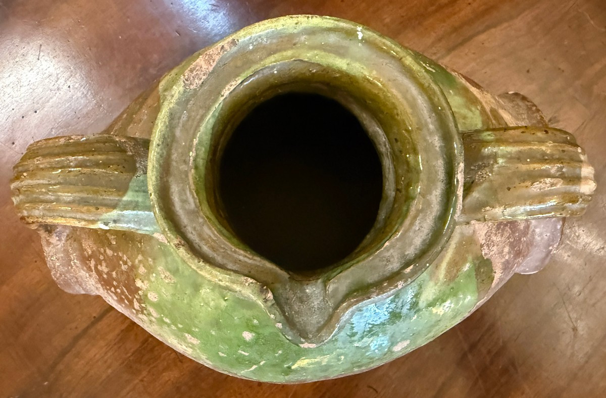 Glazed Terracotta Walnut Oil Barrel, La Chapelle-des-pots, Saintonge, Early 19th Century-photo-7