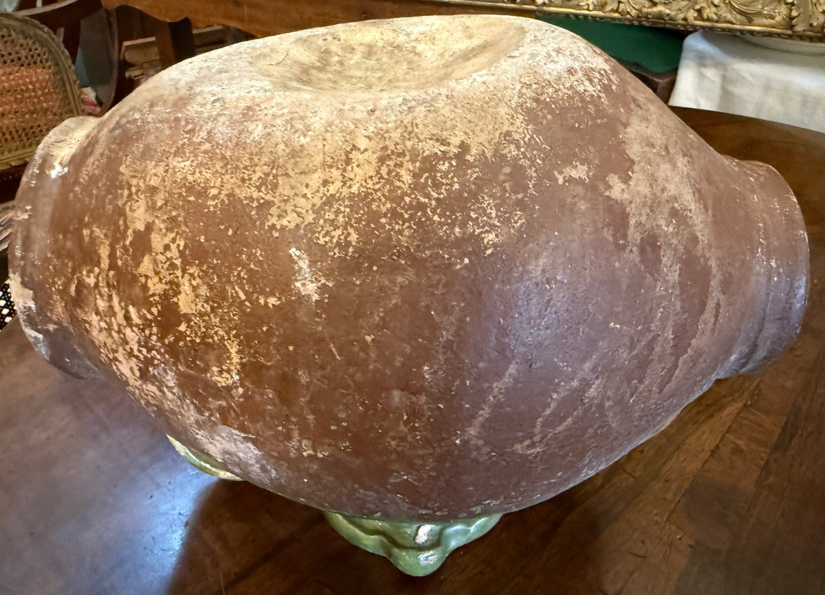 Glazed Terracotta Walnut Oil Barrel, La Chapelle-des-pots, Saintonge, Early 19th Century-photo-8