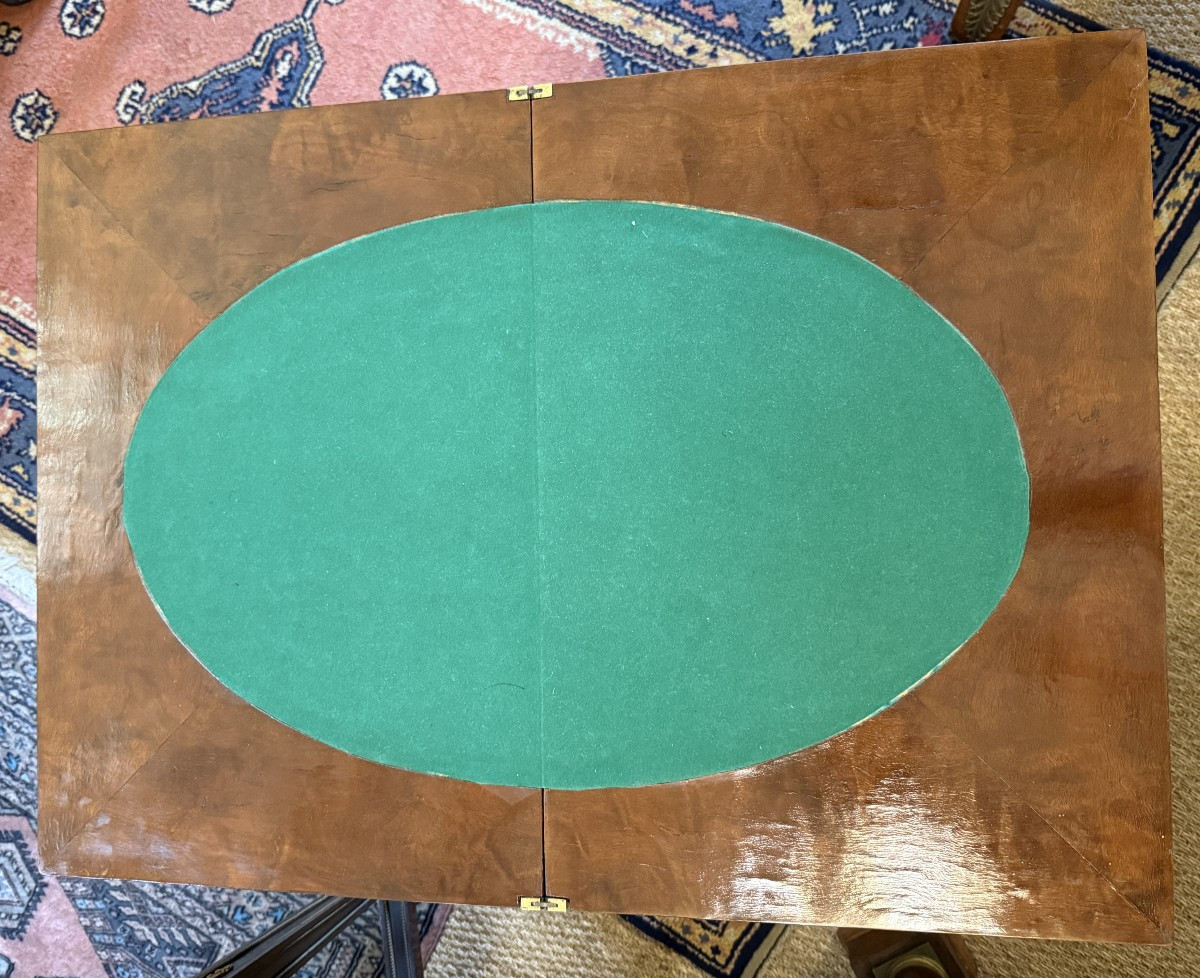 Empire Mahogany  Chess Game  Table, Early 20th Century-photo-2