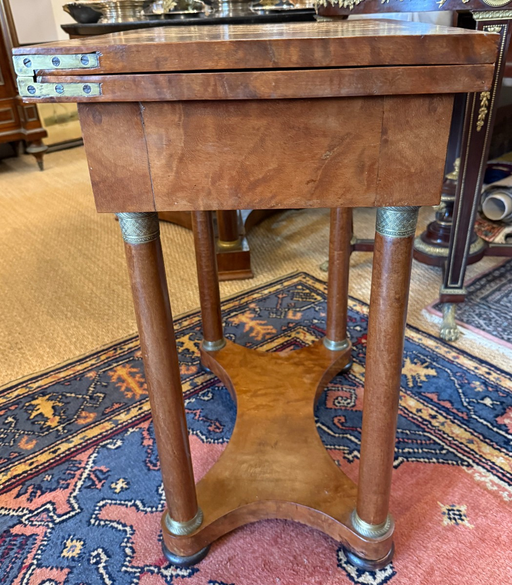 Empire Mahogany  Chess Game  Table, Early 20th Century-photo-6