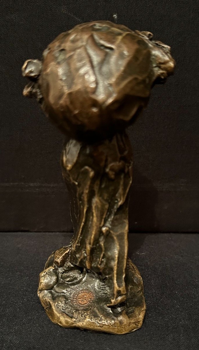 Bronze retour des champs ou retour de l'herbe par Aimé- Jules Dalou Susse Fondeurs XIXème-photo-2