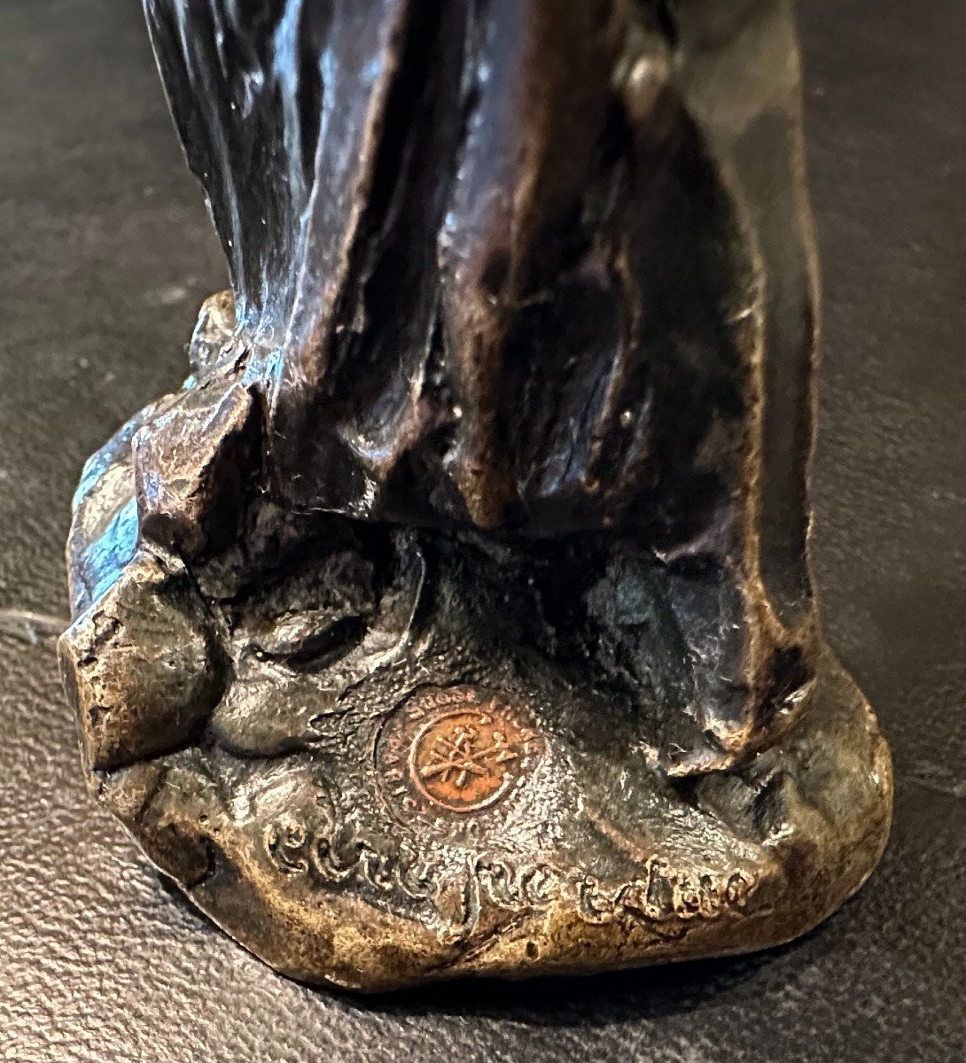 Bronze retour des champs ou retour de l'herbe par Aimé- Jules Dalou Susse Fondeurs XIXème-photo-5