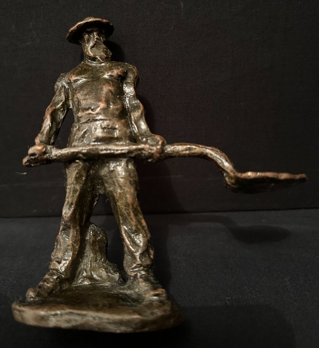 Bronze le terrassier par Aimé- Jules DALOU Susse Frères Fondeurs XIXème-photo-4