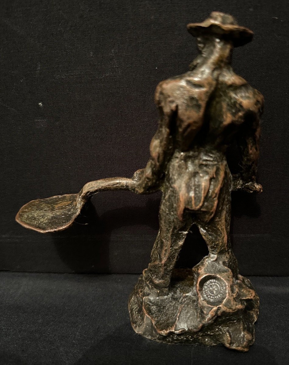 Bronze le terrassier par Aimé- Jules DALOU Susse Frères Fondeurs XIXème-photo-5