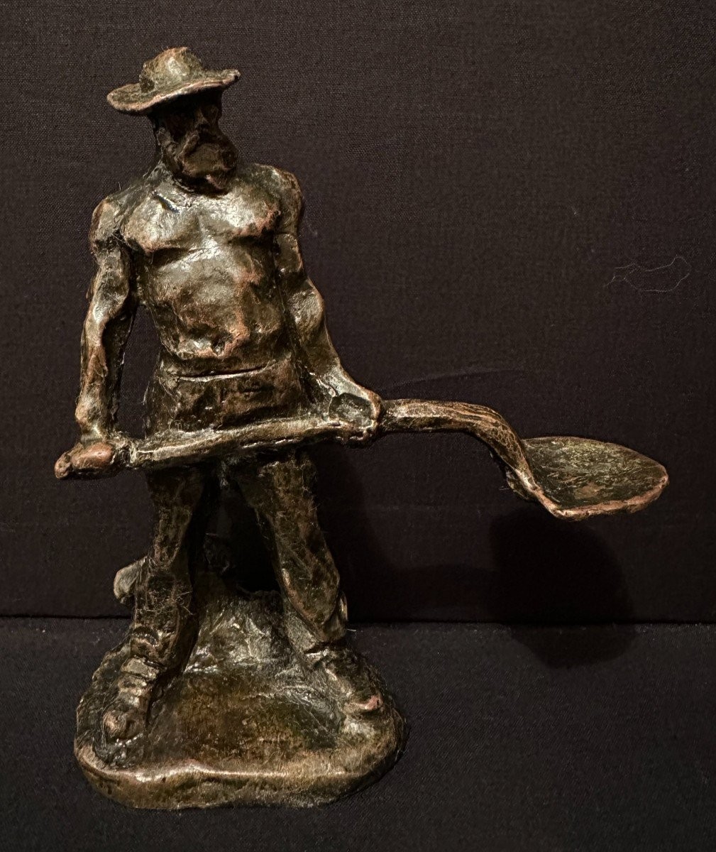 Bronze le terrassier par Aimé- Jules DALOU Susse Frères Fondeurs XIXème