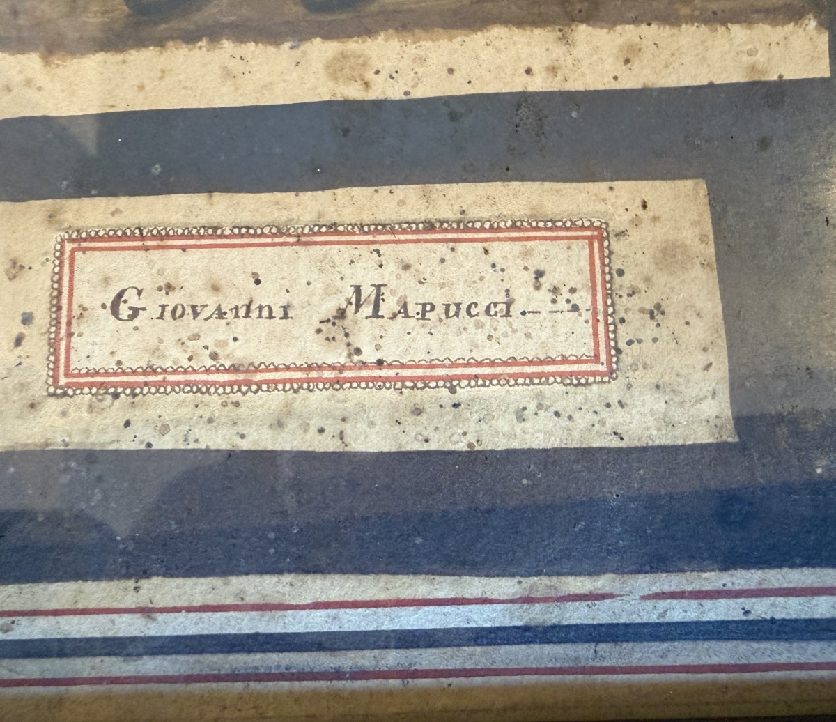 Gouache en trompe l'œil Franchi par Giovanni Mapucci  école italienne début XIXème-photo-7