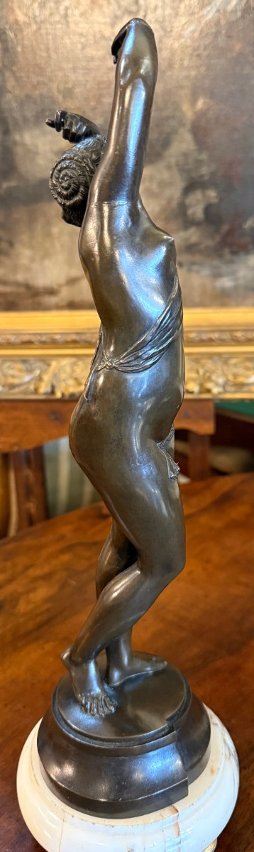 Two Bronze Sculptures Of Nude Female Dancers,  Pendant By Louis Kley, Late 19th Century-photo-4