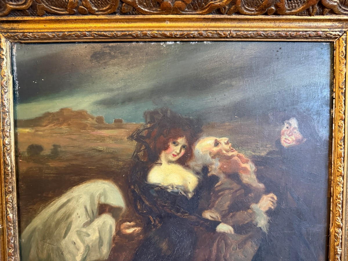 Ferdinand Bac Burlesque Painting Woman Being Harassed Near Toledo 1909-photo-3