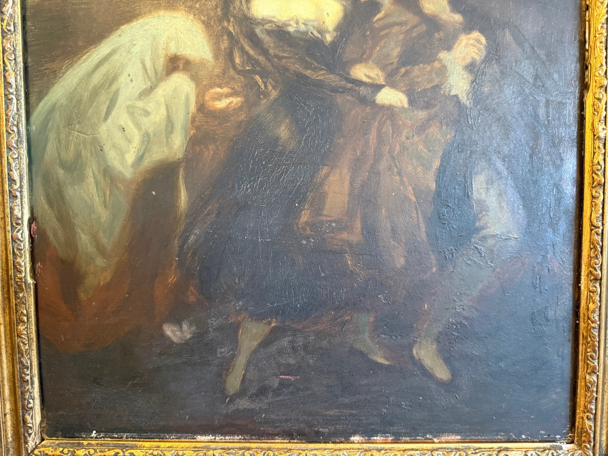 Ferdinand Bac Burlesque Painting Woman Being Harassed Near Toledo 1909-photo-1