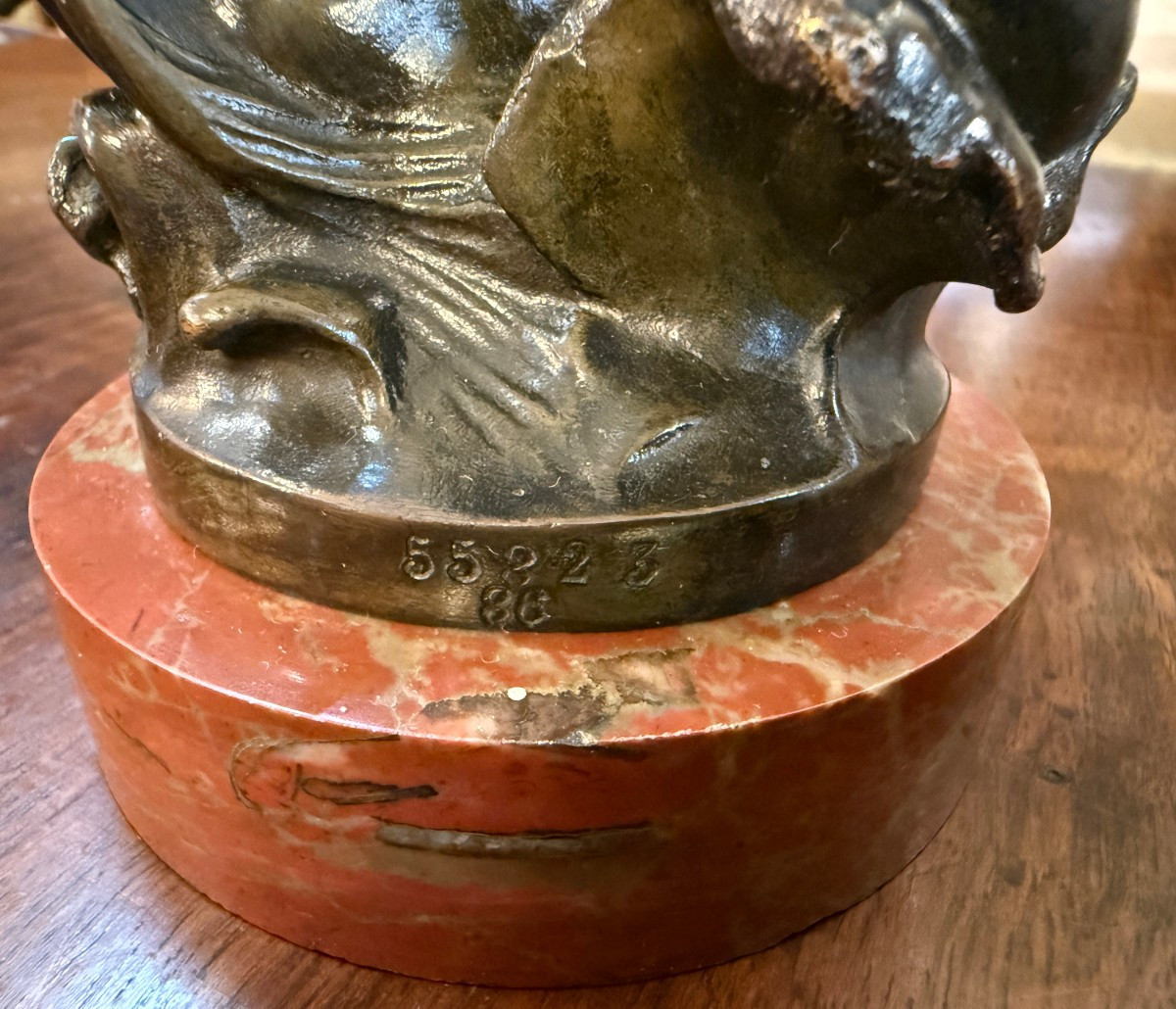 Small Art Nouveau Bronze Sculpture Of Woman  Goddess  Amphitrite  By Valentin Deplechin 1893-photo-8