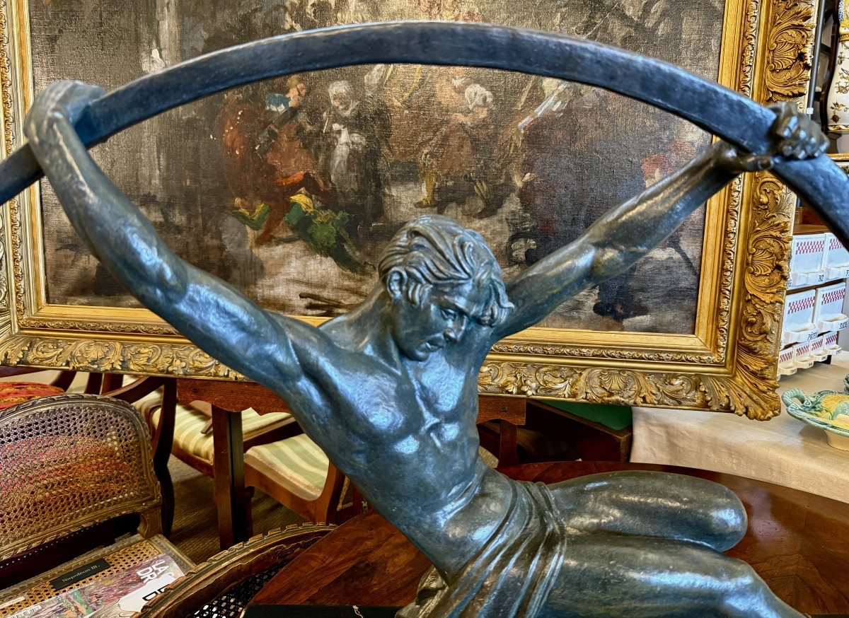 Dimitri Chiparus importante sculpture Art Déco l'âge du bronze  1925 91 cm-photo-3