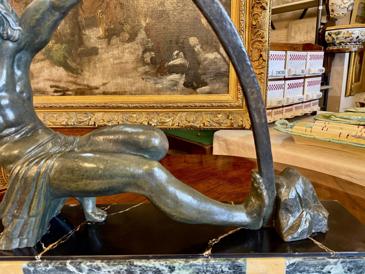 Dimitri Chiparus importante sculpture Art Déco l'âge du bronze  1925 91 cm-photo-1
