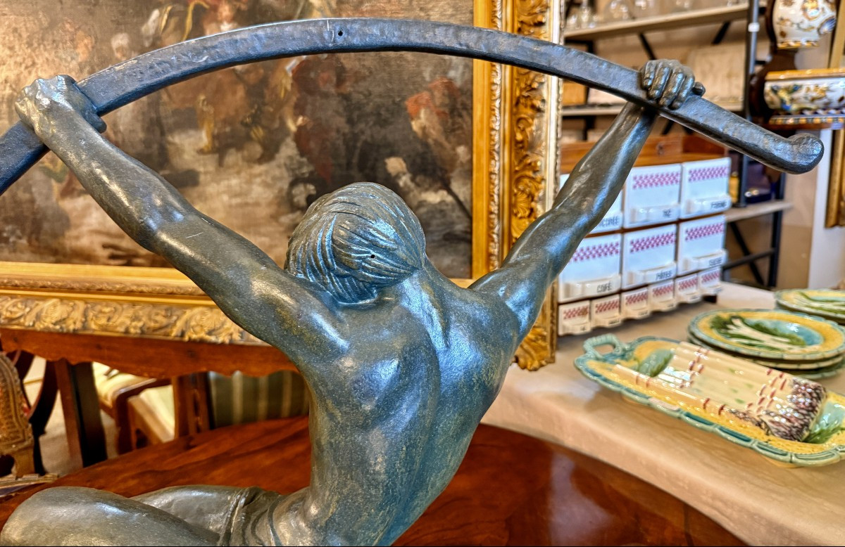 Dimitri Chiparus importante sculpture Art Déco l'âge du bronze  1925 91 cm-photo-4