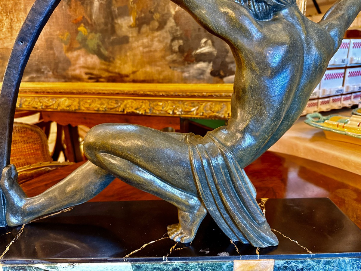 Dimitri Chiparus importante sculpture Art Déco l'âge du bronze  1925 91 cm-photo-5
