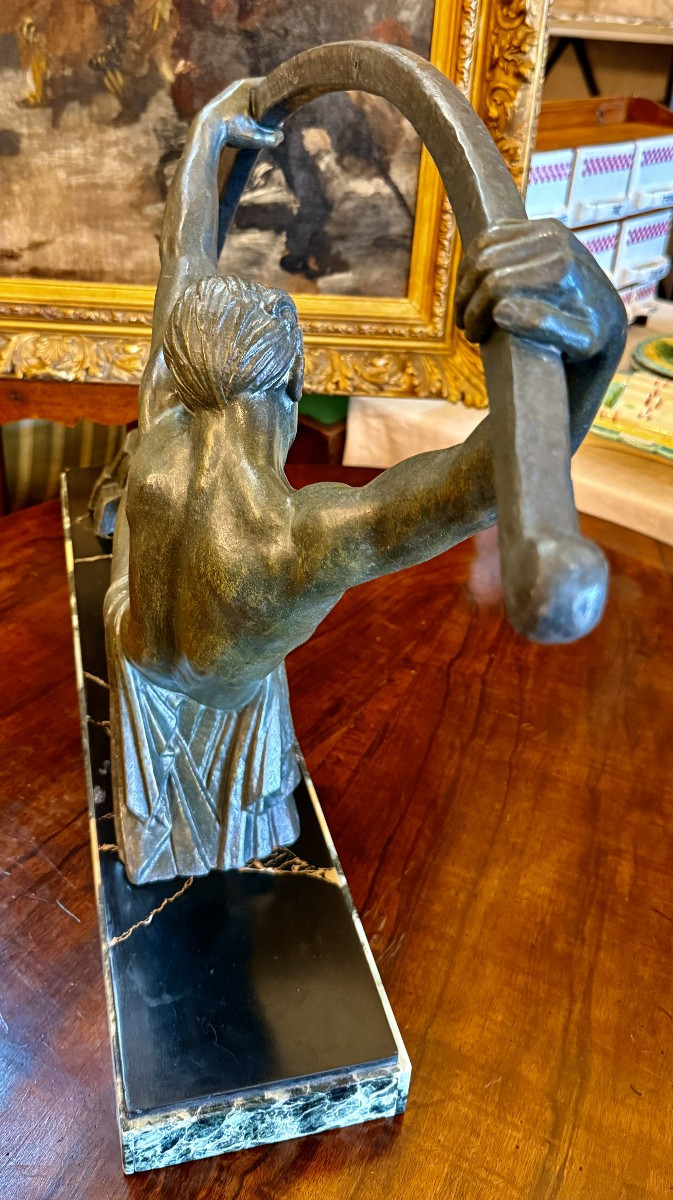 Dimitri Chiparus importante sculpture Art Déco l'âge du bronze  1925 91 cm-photo-7