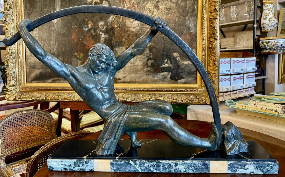 Dimitri Chiparus importante sculpture Art Déco l'âge du bronze  1925 91 cm