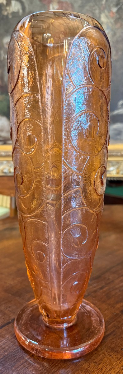 Grand vase Art Déco  Charder Charles Schneider Le Verre Français Épinay-sur-Seine vers 1935-photo-2
