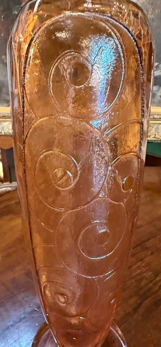 Grand vase Art Déco  Charder Charles Schneider Le Verre Français Épinay-sur-Seine vers 1935-photo-2