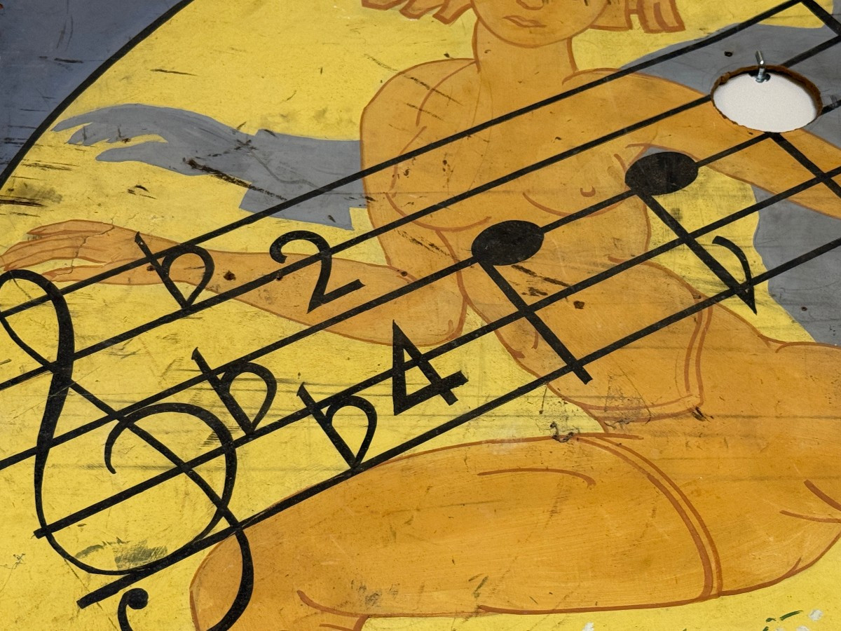 Large Decorative Panel Of An Old Dance Bar In La Pallice La Rochelle By M Martin 1950-photo-3