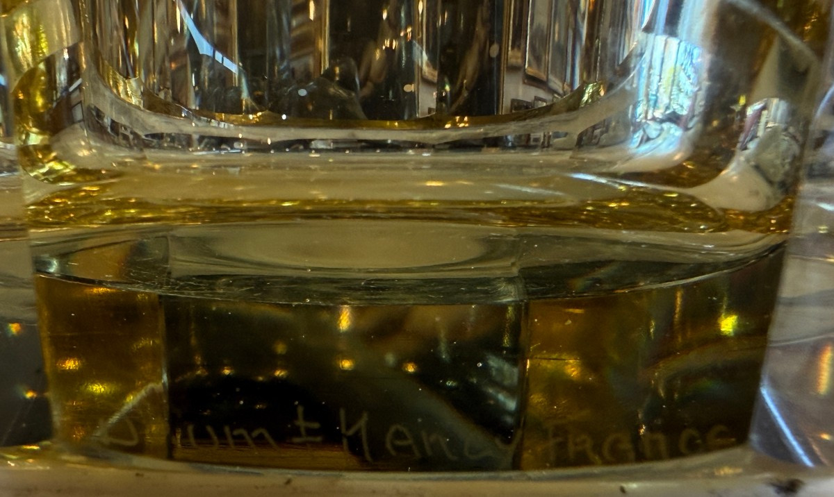 Daum vase Art Déco cristal jaune vers 1930-photo-8