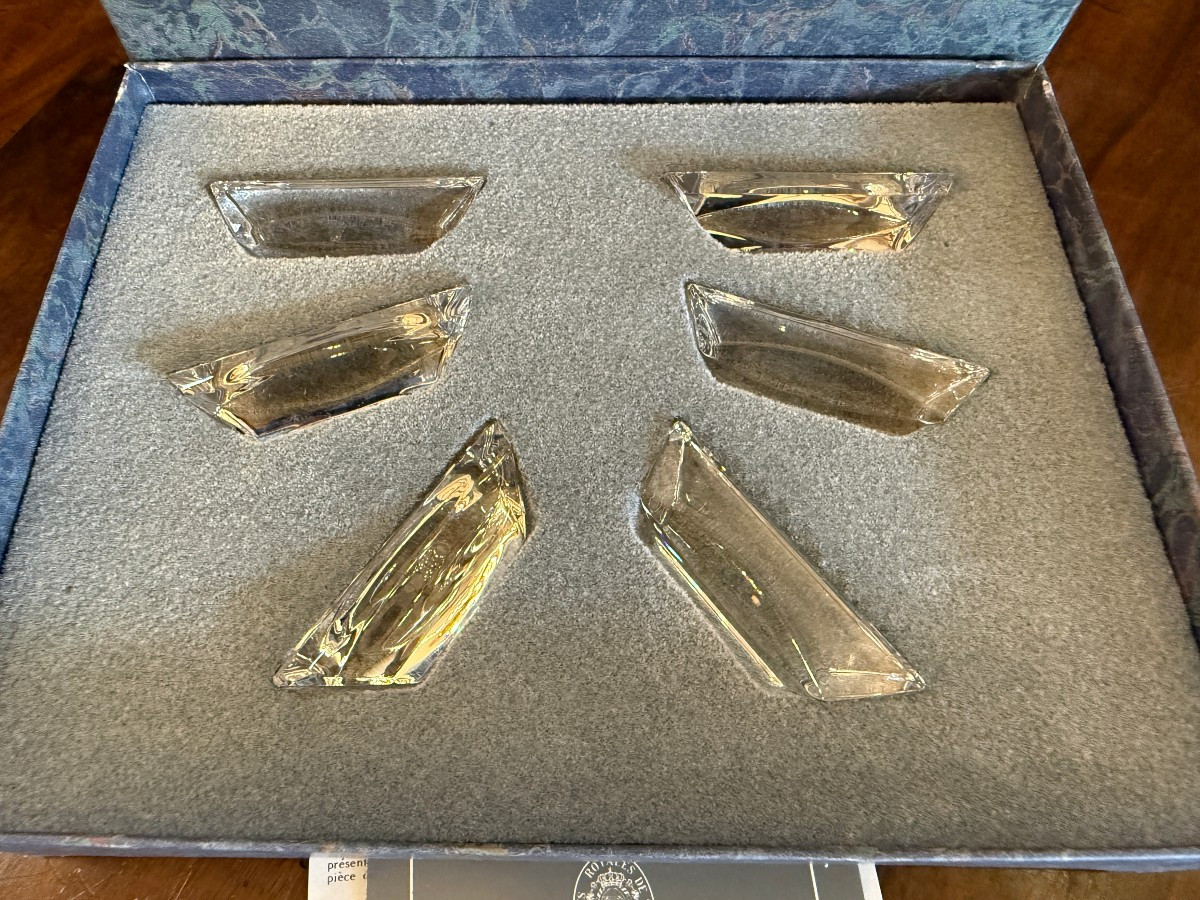 Saint Louis 12 Knife And Chopstick Holders Crystal Pagoda Model-photo-5