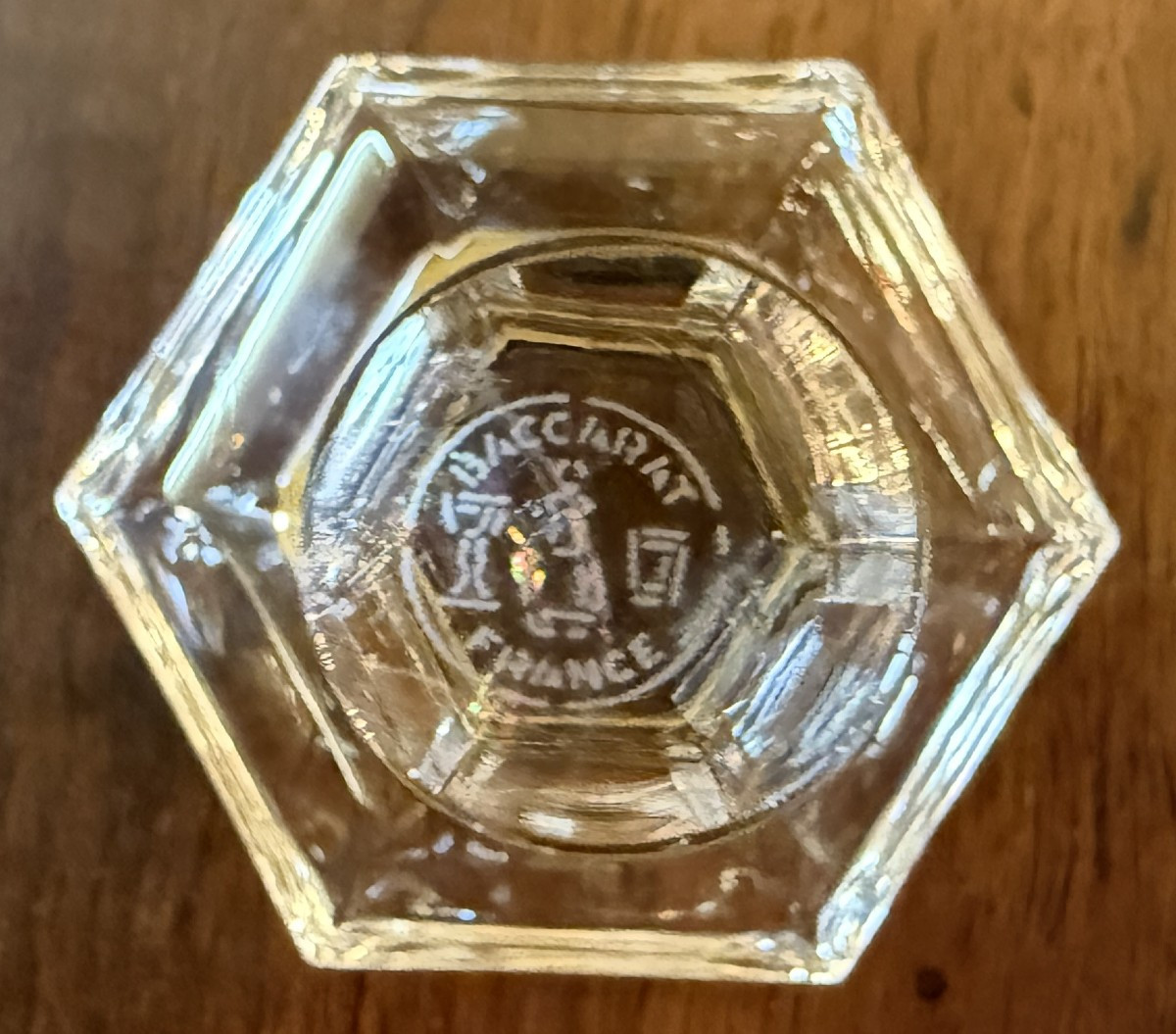 Baccarat carafe à liqueur modèle Harcourt Empire en cristal doré .-photo-8