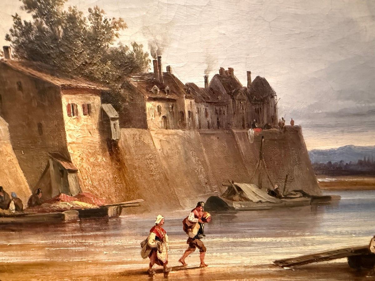étienne Raffort In Chalon Painting River Crossing In Italy 1836-photo-5