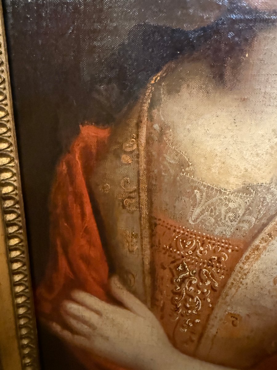 Portrait Of A Lady Of Quality French School After François De Troy Circa 1700-photo-4