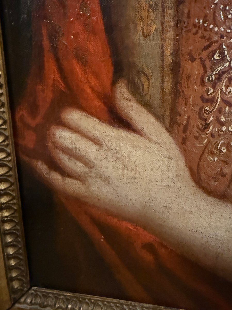 Portrait Of A Lady Of Quality French School After François De Troy Circa 1700-photo-1