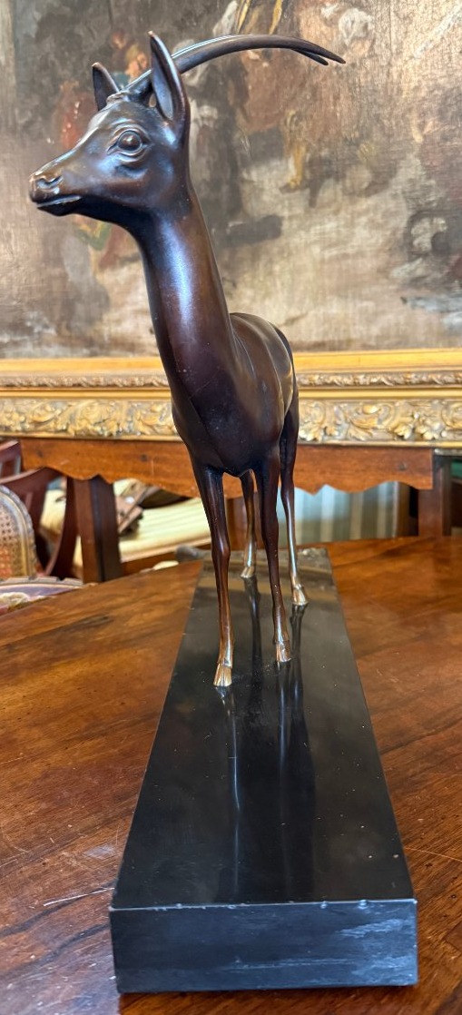 Georgij Dmitrievic  Lavrov sculpture bronze Art Déco antilope Guillemard fondeur-photo-1