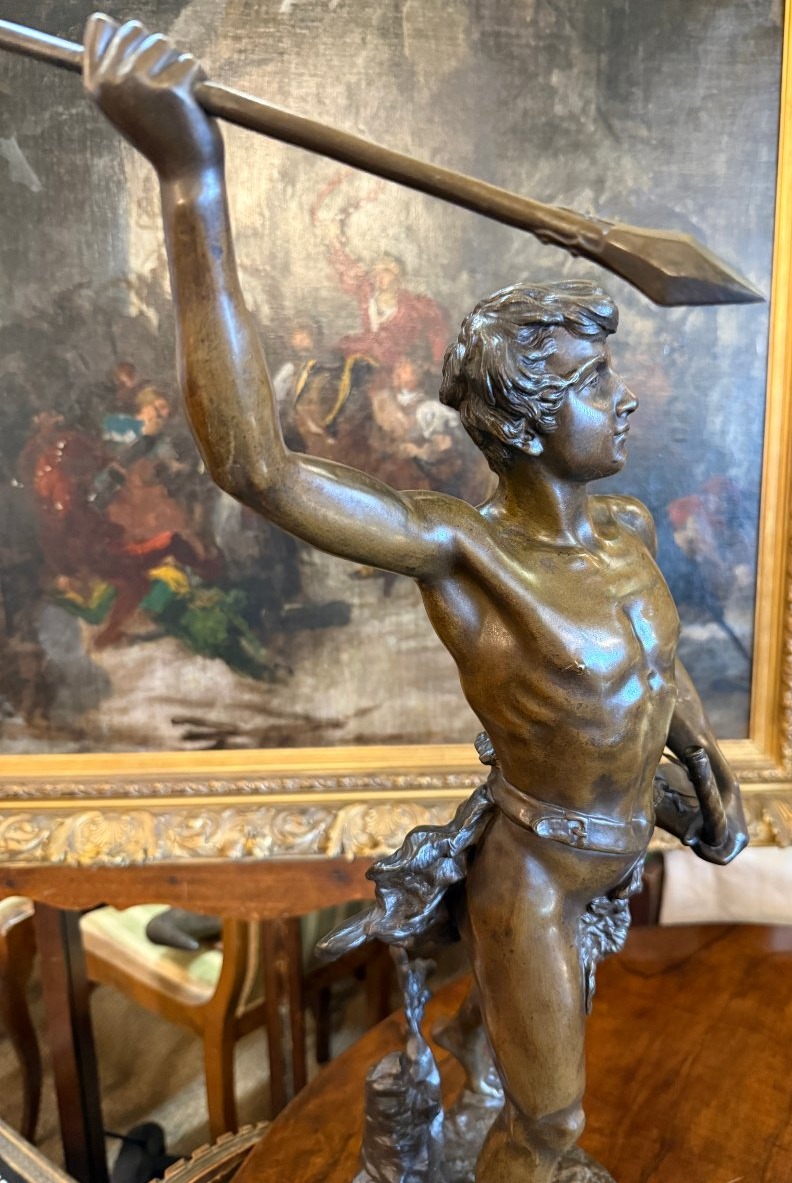 Important 19th-century Bronze Sculpture Of Actaeon By Adrien Etienne Gaudez -photo-6
