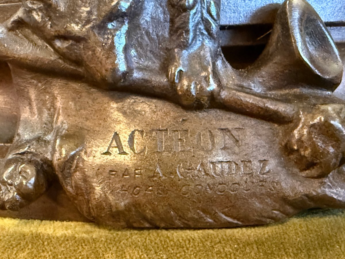 Important 19th-century Bronze Sculpture Of Actaeon By Adrien Etienne Gaudez -photo-7