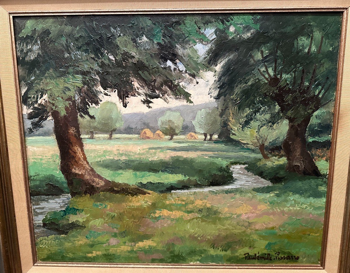 Paulémile PISSARRO tableau paysage le ruisseau-photo-2