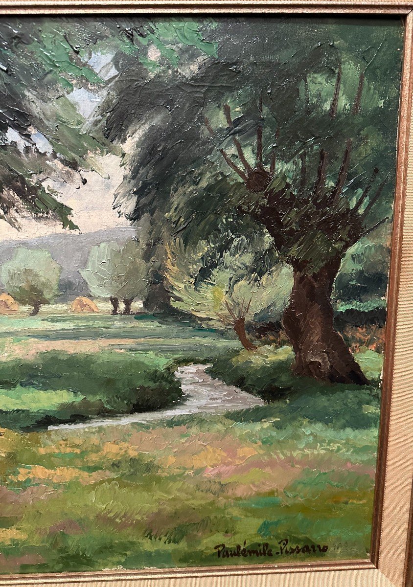 Paulémile PISSARRO tableau paysage le ruisseau-photo-1