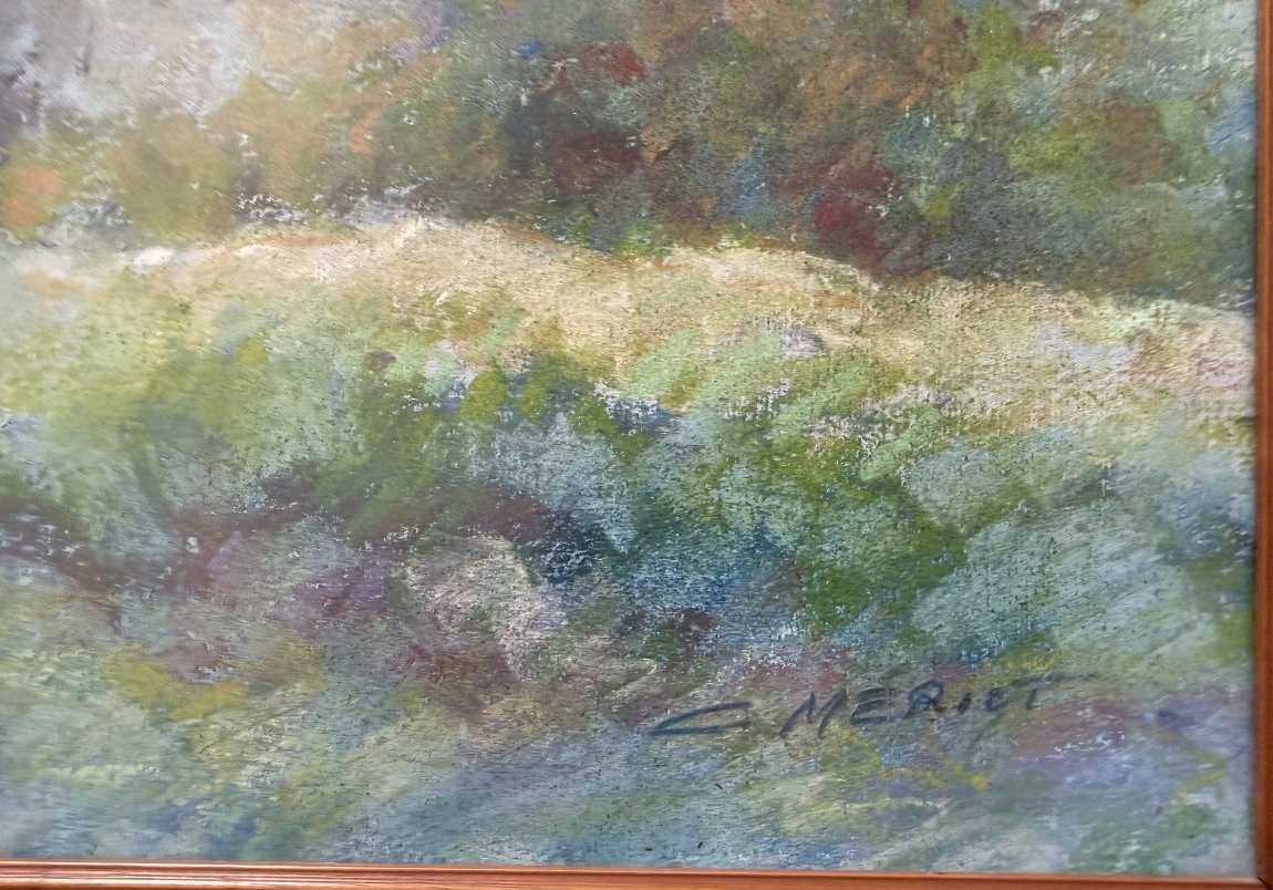 Grand pastel échauguette sur les remparts de Brouage par Camille Mériot à Rochefort-photo-7
