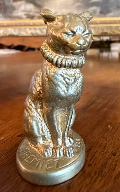 Petite sculpture bronze chat assis par Emmanuel FRÉMIET fin XIXème