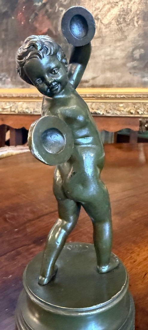 Small Bronze Sculpture Of A Dancing Child Musician, After Clodion, Cast In The 19th Century-photo-6