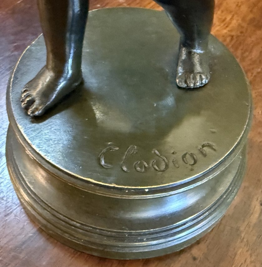 Small Bronze Sculpture Of A Dancing Child Musician, After Clodion, Cast In The 19th Century-photo-7