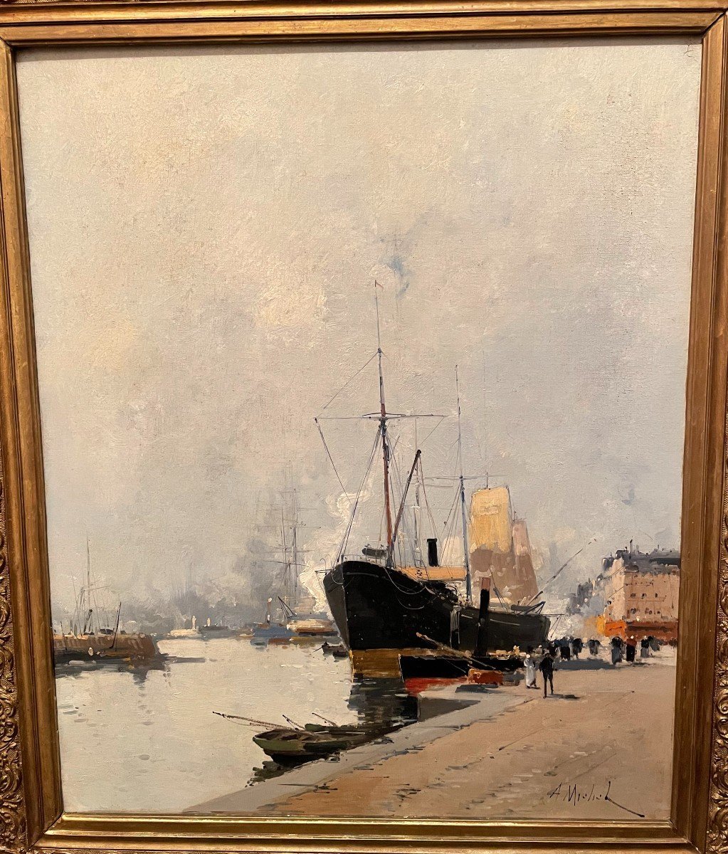Galien-Laloue grande marine navire  bassin de l'Eure au Havre XIXème-photo-2