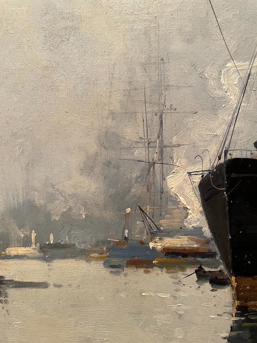 Galien-Laloue grande marine navire  bassin de l'Eure au Havre XIXème-photo-2