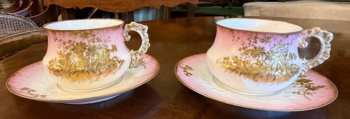 Haviland Limoges "tête-à-tête" Coffee Set, Fine Porcelain, Late 19th Century, Circa 1880-photo-3