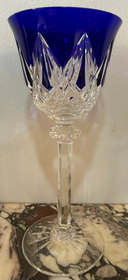  Cristallerie de Saint Louis 6 verres en cristal de couleur à vin Du Rhin Roemer modèle Sammy-photo-4