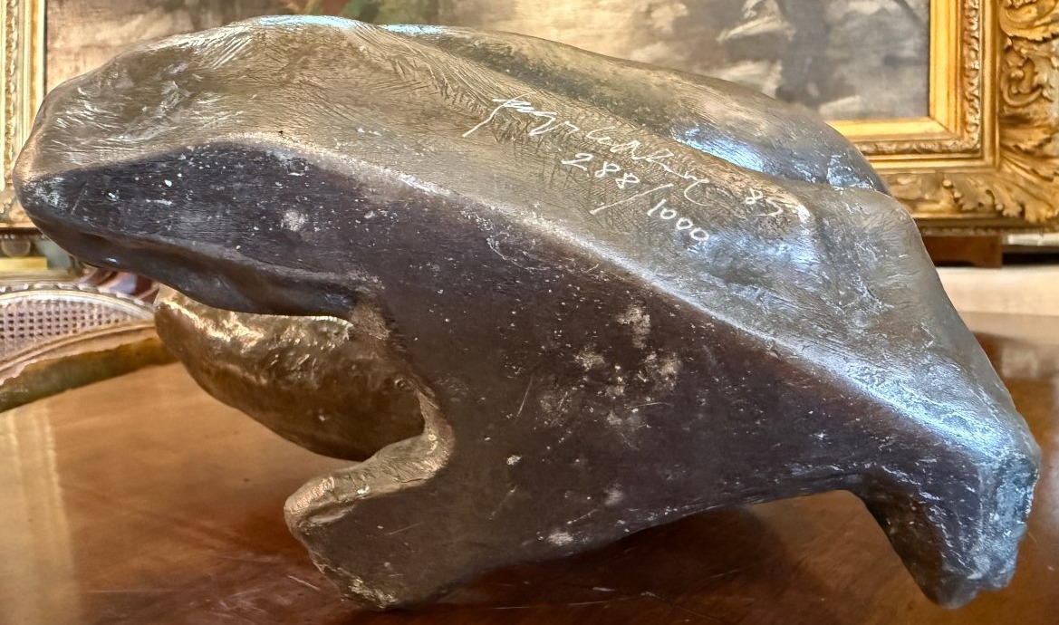 Le Nantec Œdipe ou homme nu accroupi sculpture polybronze  1985-photo-7