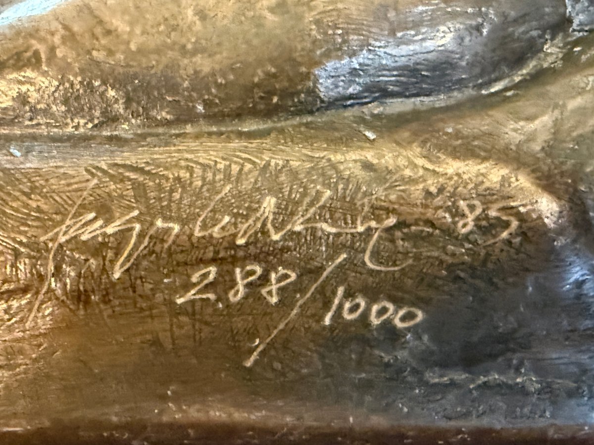 Le Nantec Œdipe ou homme nu accroupi sculpture polybronze  1985-photo-8