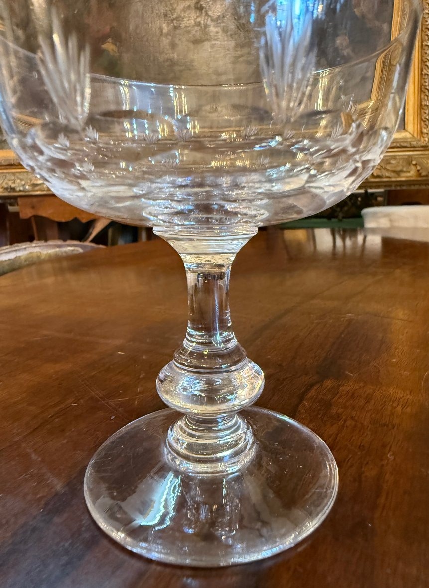 Baccarat neuf coupes à champagne en cristal fin XIXème-photo-1