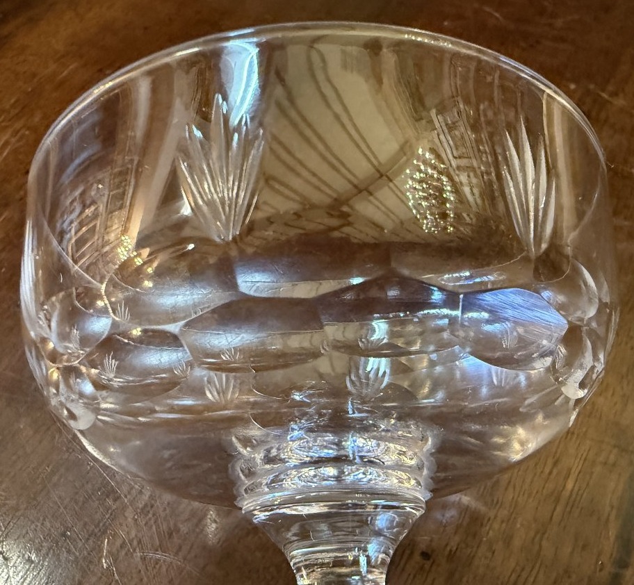 Baccarat neuf coupes à champagne en cristal fin XIXème-photo-3