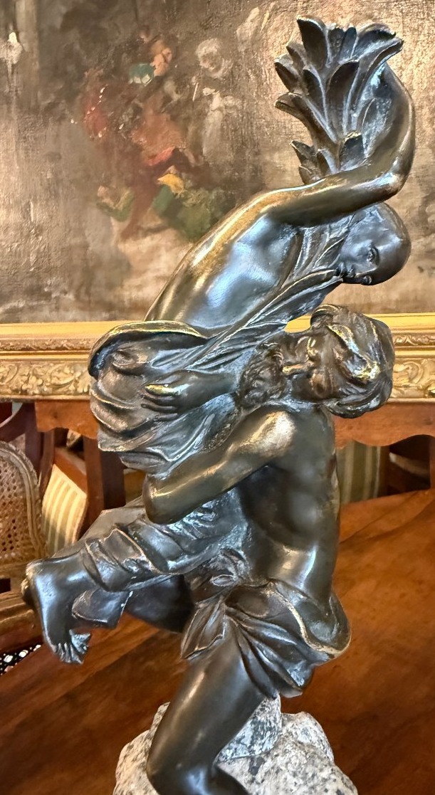 Bronze Sculpture Depicting A Kidnapping, Late 19th Century In The Style Of Clodion-photo-2