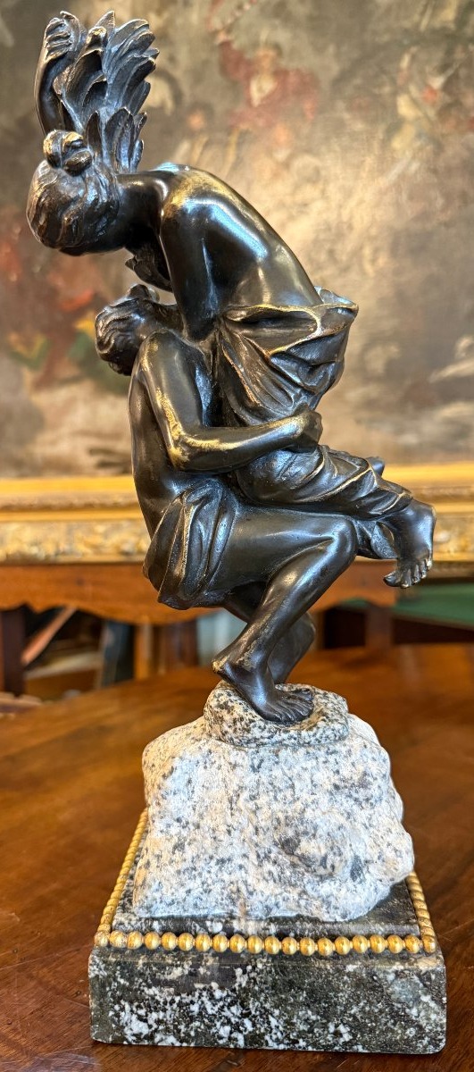 Bronze Sculpture Depicting A Kidnapping, Late 19th Century In The Style Of Clodion-photo-3